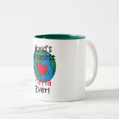 Das Bestste YiaYia-Herz der Welt Zweifarbige Tasse (VorderseiteRechts)