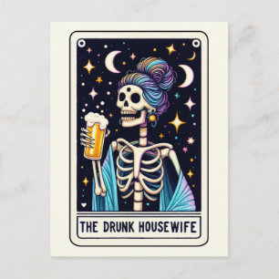 Das betrunkene Hausfrau-Tarot Lustiges Sarkastisch Postkarte