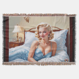 Das Bett ist nur eine schöne AI Konzept Kunst von  Decke