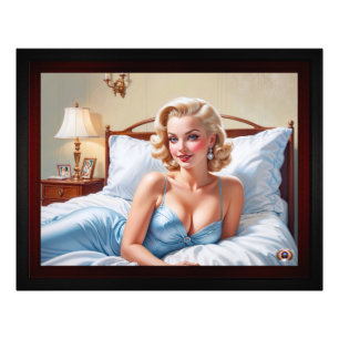 Das Bett ist nur eine schöne AI Konzept Kunst von  Fotodruck