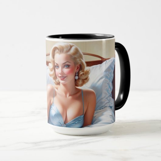 Das Bett ist nur eine schöne AI Konzept Kunst von Tasse (VorderseiteRechts)