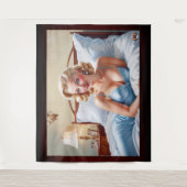 Das Bett ist nur eine schöne AI Konzept Kunst von Wandteppich (Vorderseite)