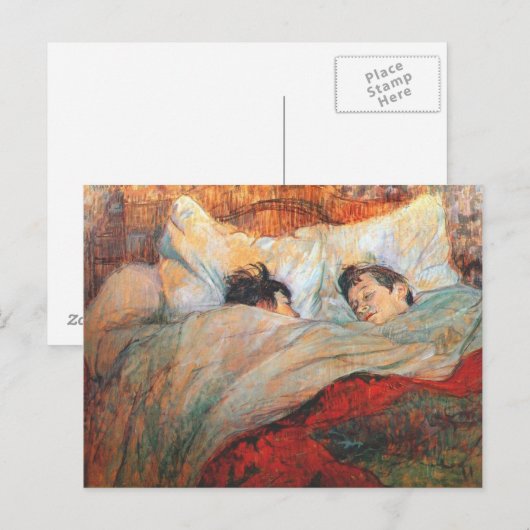 Das Bett Postkarte (Vorne/Hinten)