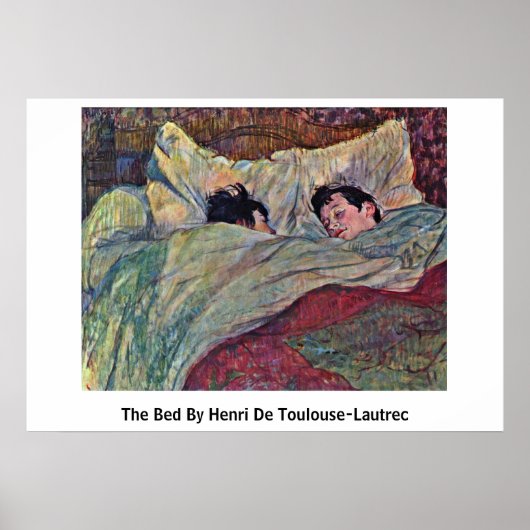 Das Bett von Henri de Toulouse-Lautrec Poster (Vorne)