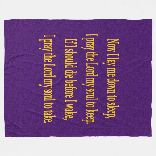 DAS BETT-ZEIT-GEBET DES KINDES FLEECEDECKE (Vorderseite (Horizontal))