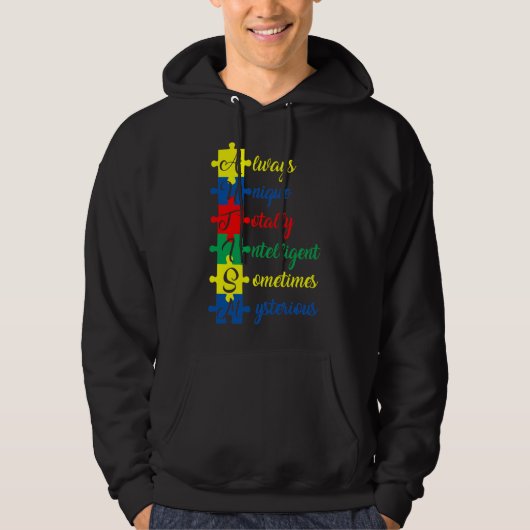 Das Bewusstsein für Autismus ist immer einzigartig Hoodie (Vorderseite)