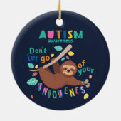 Das Bewusstsein für Autismus Lasse nicht Ihrer Ein Keramik Ornament (Hinten)