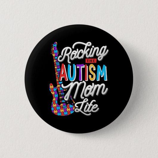 Das Bewusstsein für Autismus-Mama Button (Vorderseite)