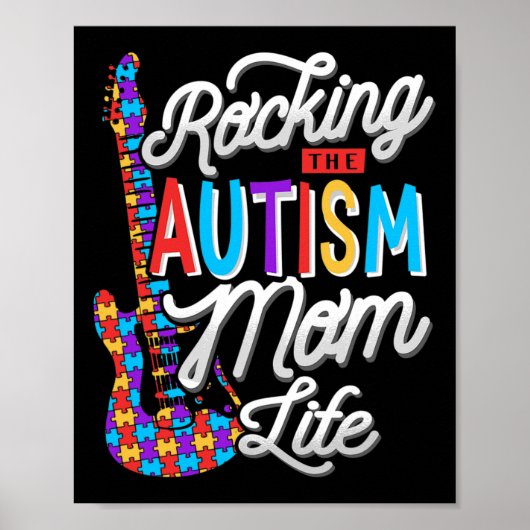 Das Bewusstsein für Autismus-Mama Poster (Vorne)