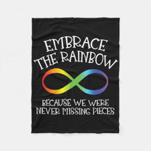 Das Bewusstsein für Autismus verkörpert die Rainbo Fleecedecke