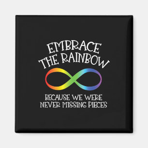 Das Bewusstsein für Autismus verkörpert die Rainbo Magnet