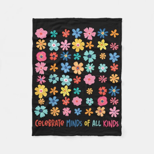 Das Bewusstsein für Autismus zelebriert Denker all Fleecedecke (Vorderseite)