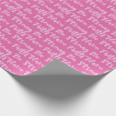 Das Bewusstsein für Brustkrebs ist stark rosa Geschenkpapier (Ecke)