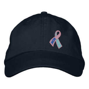 Das Bewusstsein für den Krebs der rosa und blauen  Bestickte Baseballkappe