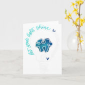 Das Bewusstsein für den Lichtschein-Autismus gelas Karte (Gelbe Blume)