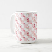 Das Bewusstsein für den rosa Ribbon-Brustkrebs Kaffeetasse (Vorderseite Links)
