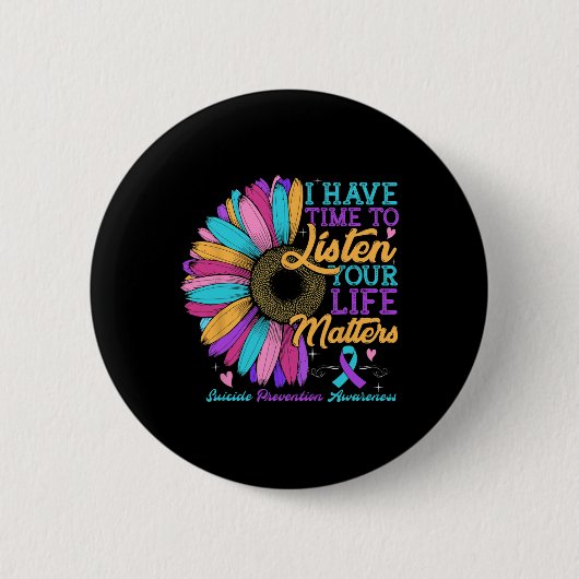 Das Bewusstsein für die Suizidprävention, das ich Button (Vorderseite)