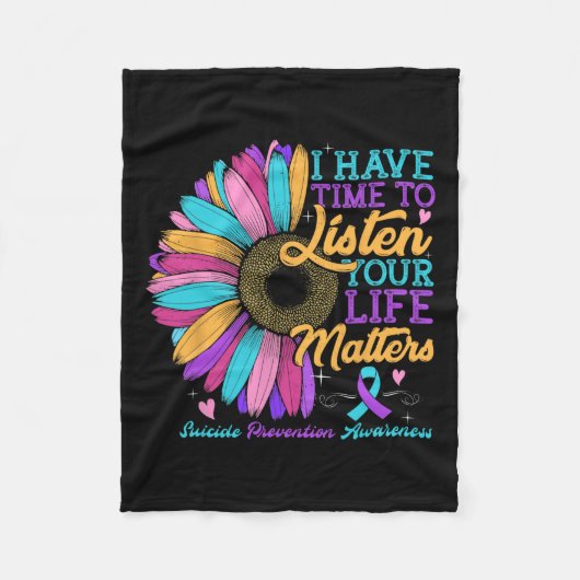 Das Bewusstsein für die Suizidprävention, das ich  Fleecedecke (Vorderseite)