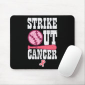 Das Bewusstsein für Krebs im Baseball-Brustkrebs a Mousepad (Mit Mouse)