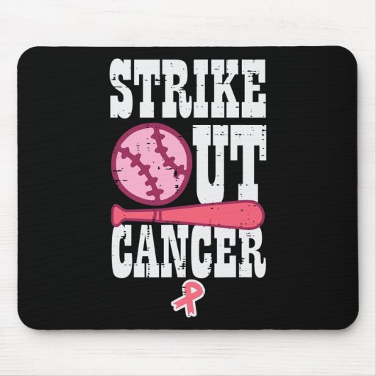 Das Bewusstsein für Krebs im Baseball-Brustkrebs a Mousepad (Vorne)