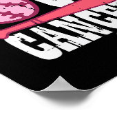 Das Bewusstsein für Krebs im Baseball-Brustkrebs a Poster (Ecke)