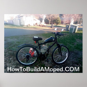 Das Bewusstsein für Moped Rettete Umwelt und Gas Poster