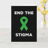 Das Bewusstsein für psychische Gesundheit beendet  Karte (Gelbe Blume)