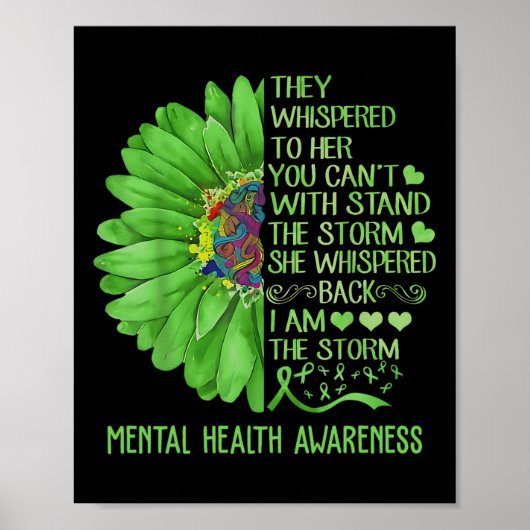 Das Bewusstsein für psychische Gesundheit spielt e Poster (Vorne)