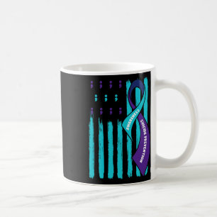 Das Bewusstsein für Suizidprävention ist Lila und  Kaffeetasse