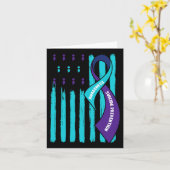 Das Bewusstsein für Suizidprävention ist Lila und Karte (Gelbe Blume)