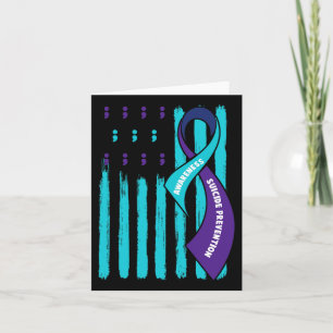 Das Bewusstsein für Suizidprävention ist Lila und  Karte