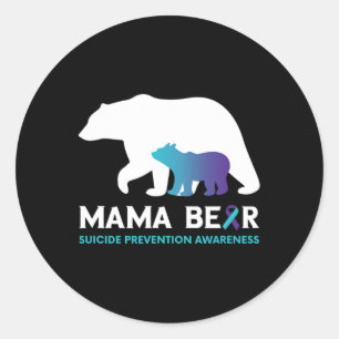 Das Bewusstsein für Suizidprävention ist Lila und Runder Aufkleber