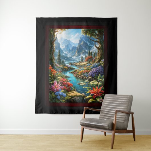 Das bezaubernde Land Kalakoff Kunst von Xzendor7 Wandteppich (Beispiel)