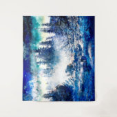 Das bezaubernde Winterwald Wandteppich (Vorderseite)