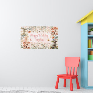 Das bezauberte Garden Mushroom Girl's 1. Geburtsta Poster