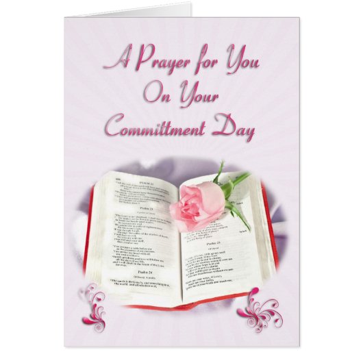 Das Bibel- und Rosengebet für einen (Vorne)