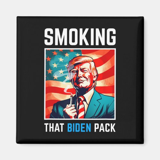 Das Biden Pack rauchen - Trump 2024 Magnet (Vorne)