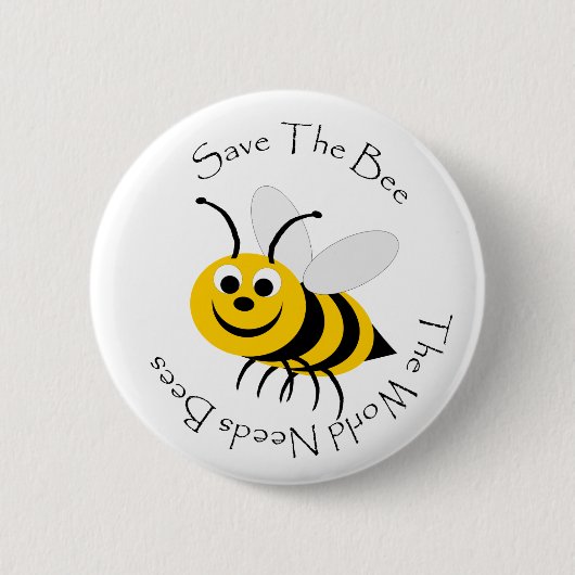 Das Bienendesign gerettet Button (Vorderseite)