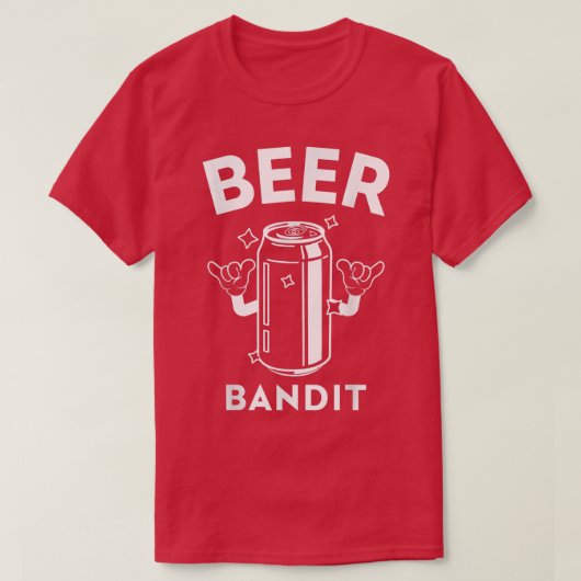 Das Bier Bandit - Funny Beer Drink T - Shirt (Design vorne)