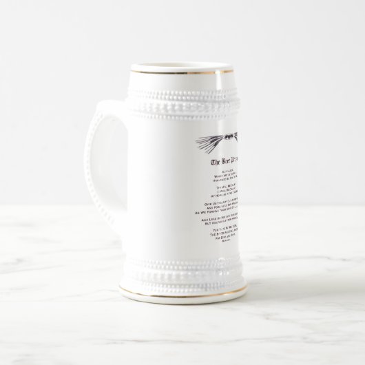 Das Bier-Gebet - Stein - besonders angefertigt Bierglas (Vorderseite Links)