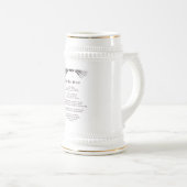 Das Bier-Gebet - Stein - besonders angefertigt Bierglas (VorderseiteRechts)