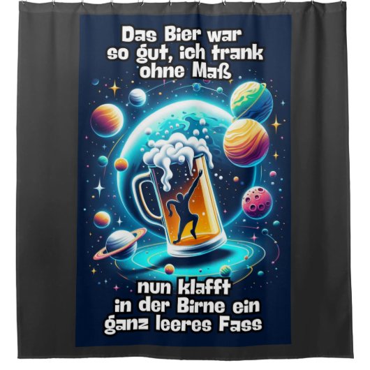 Das Bier im Kopf  Duschvorhang (Vorderseite)