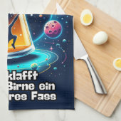 Das Bier im Kopf  Geschirrtuch (Viertel Falte)