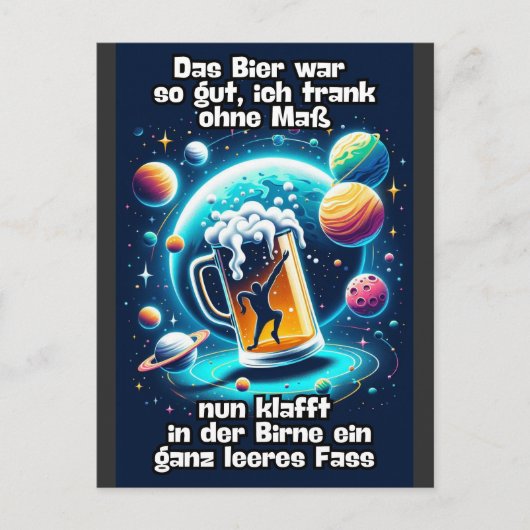 Das Bier im Kopf  Postkarte (Vorderseite)