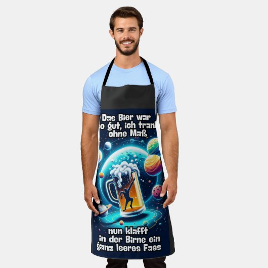Das Bier im Kopf Schürze (Getragen)