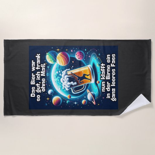 Das Bier im Kopf Strandtuch (Vorderseite)