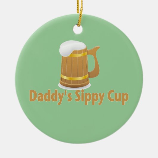 Das Bier Sippy des Vatis Keramikornament (Vorne)