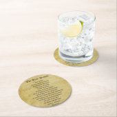 Das Biergebet Runder Pappuntersetzer (Vor Ort)