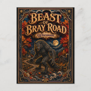Das Biest von Bray Road Wisconsin Popcut Legends Postkarte