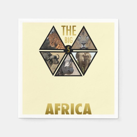 Das Big 5 Africa Paper Napkins Serviette (Vorderseite)